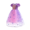 Stock verano europeo americano medio niño niño dibujos animados anime princesa algodón manga corta vestido falda para niños Specification image